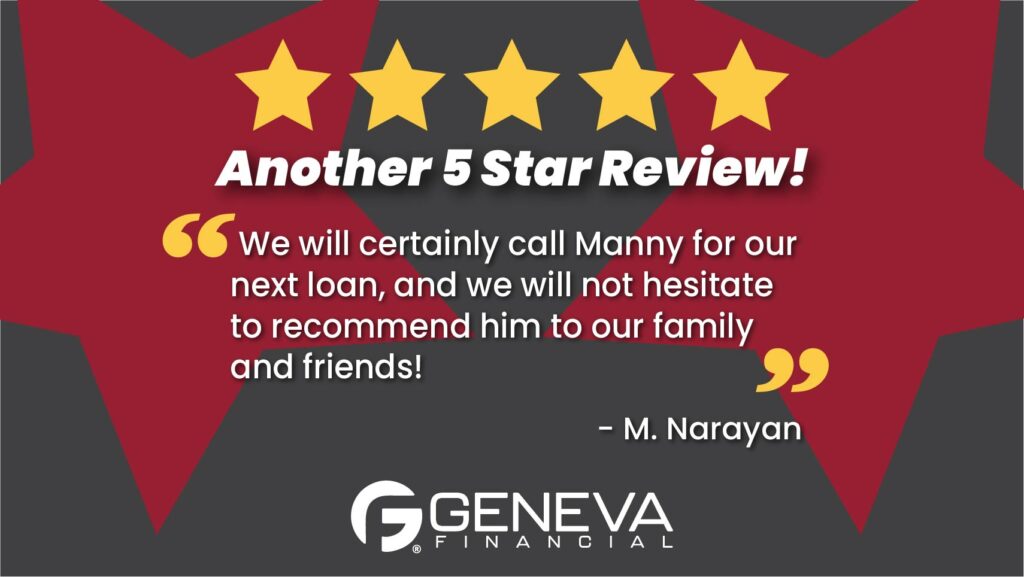 5 Star Review for Manny Jean-Charles, Licensed Mortgage Loan Officer with Geneva Financial, Cary, NC – Home Loans Powered by Humans®.