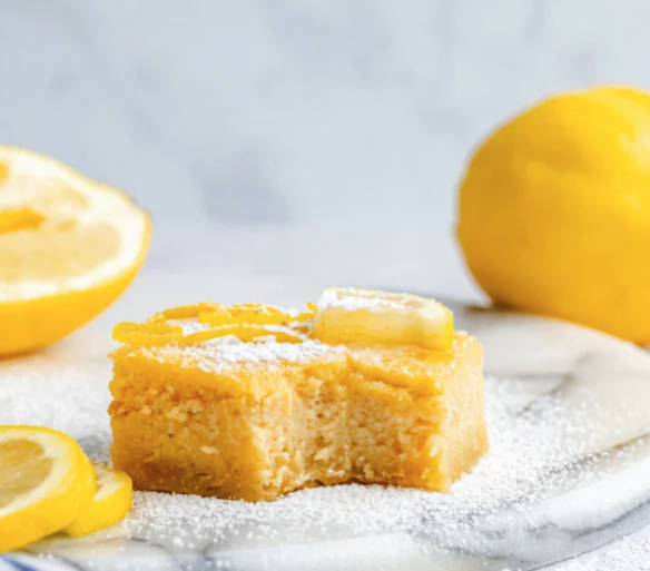 Healthy Lemon Bars – Gluten/Dairy Free