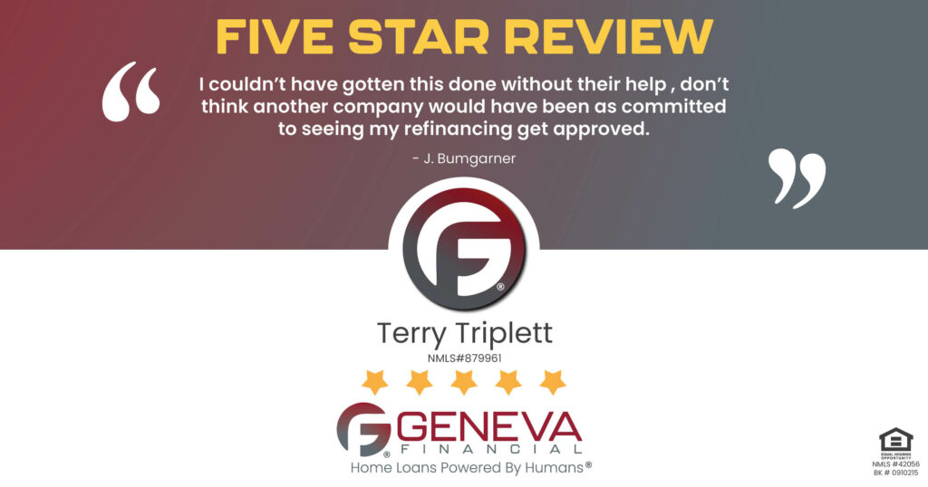 5 Star Review for Terry Triplett, Licensed Mortgage Loan Officer with Geneva Financial, High Ridge, Missouri – Home Loans Powered by Humans®