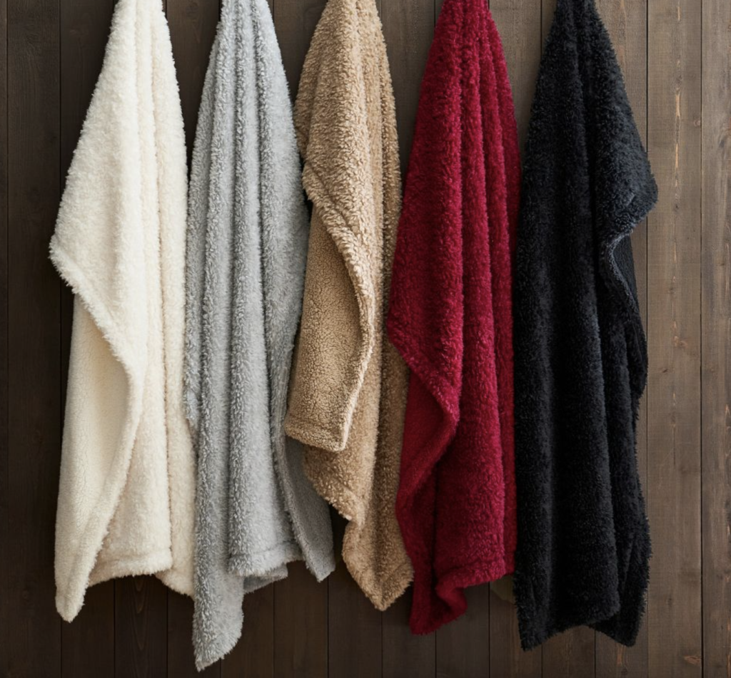 Fireside Cozy Sherpa Reversible Throw