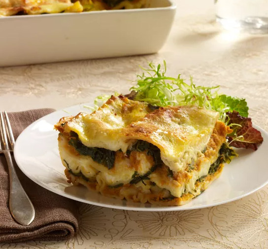 Ricotta and Swiss Pumpkin Lasagna