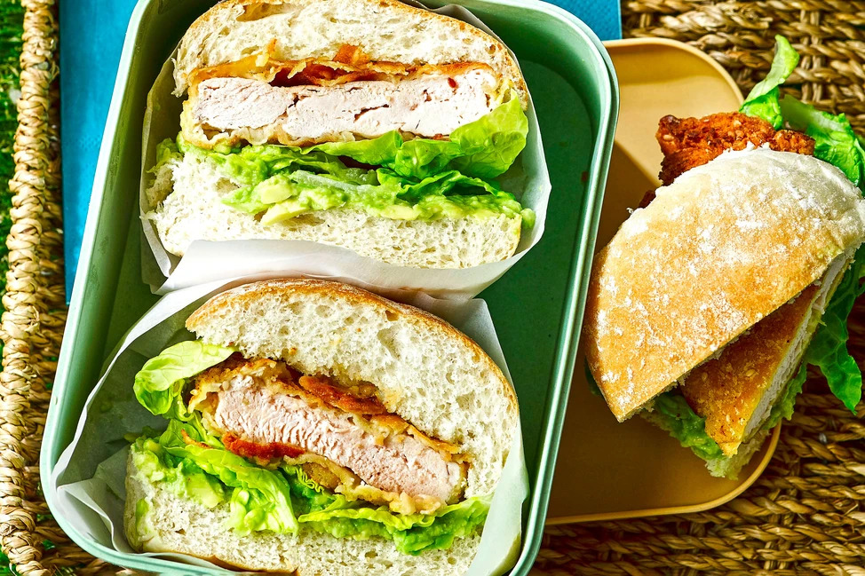 Crispy Chicken Avocado Baps